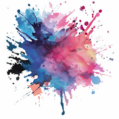 Canvas Print - Multi-colored spots, blots, watercolor paint
