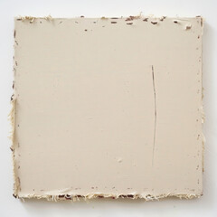 Wall Mural - Blank, old sheet of beige paper on a white background
