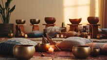 Sound Healing Therapy And Yoga Meditation Uses Aspects Of Music To Improve Health And Well Being. Sound Therapy Instruments Can Help Your Meditation And Relaxation At Home.