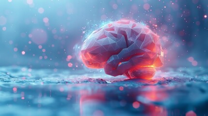 Fototapete - Brain graphics with futuristic elements