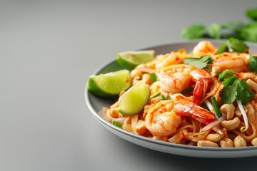Wall Mural - isolate pad thai on background