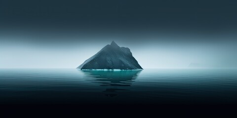Wall Mural - Exploring the polar wilderness of Antarctica, one encounters majestic icebergs floating serenely amidst the chilly waters, a testament to the awe-inspiring forces of nature.