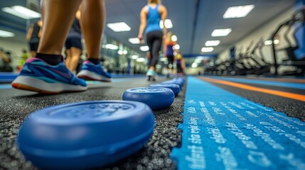 Canvas Print - With enthusiasm and energy, senior gym-goers embark on their fitness journey, their exercises tailored to suit their needs