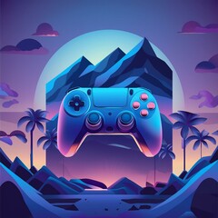 Video game controller illustration