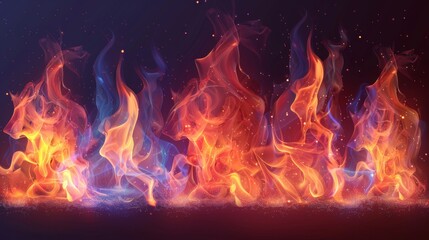 Sticker - The Fire Flames set comes with a transparent background. It should be used on light backgrounds. Transparency is only available in the modern format.