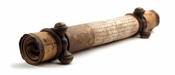 Aufkleber - Background of white with an old vintage scroll