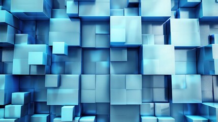 Wall Mural - Abstract blu cube background.