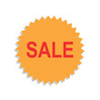 sale star style badge form best price best deal discount big offer cheap price sheet yellow and red badge yellow background