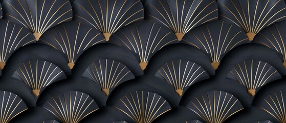 Aufkleber - The Japanese pattern background modern is a line template with geometric elements.