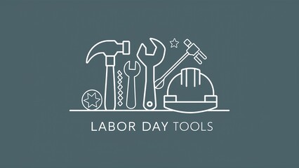 Wall Mural - Happy Labor Day banner. Illustration of International Labor Day.