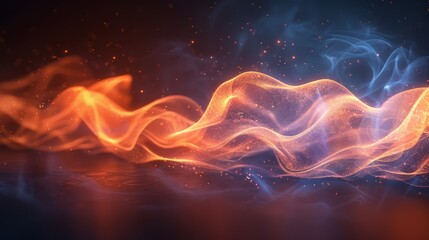 Leinwandbilder - Air flow icon on transparent background. Infrared wind wave light effect. Modern illustration.