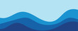 Sea waves layer vector background illustration. Sea beach vector illustration.
