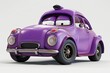 3D cartoon Character Purple car mockup 