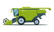 Combine harvester isolated. Vector illustration.
