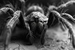 Scary spider close up, arachnophobia concept