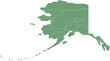 outline drawing of alaska state map.