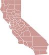 outline drawing of california state map.