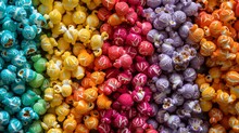 Rainbow Popcorn Mixed With Various Sweet Coatings