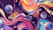 Dynamic abstract background elements enrich the composition, offering depth and visual allure. Versatile icons, including swirls, splashes, bubbles, and gradients, ensure modern and captivating visual