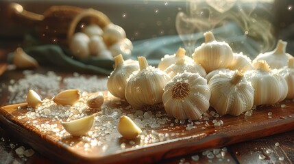 Delicious Garlic Cloves in Perfect Focus Generative AI