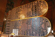 Soles of Reclining Buddha's Feet in Wat Pho Temple, Inlaid 108 Auspicious Symbols with Mother of Pearl, Bangkok, Thailand