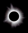 The size and nuanced details of the corona emanating from the sun is displayed during the April 8, 2024 total solar eclipse.