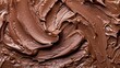 Close up detailed chocolate cream spread surface texture background. AI generated image