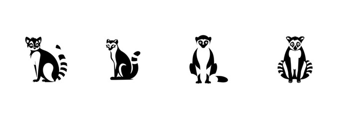 Sticker - Hand drawn illustration of  raccoon 