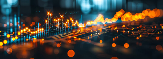 Poster - Business Finance Analysis: Professional Team Strategizing with Growth Charts, Global Investment Data, Networking | Teamwork, Strategy, Investment, Data Analytics, Business Development