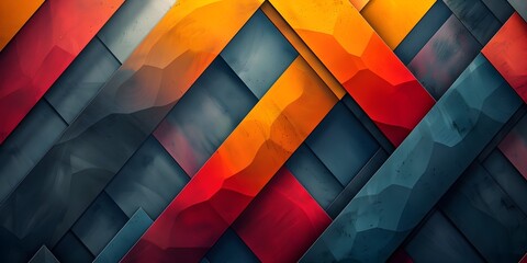 Poster - Vibrant Geometric Abstract Website Background with Bold Angles and Saturated Colors