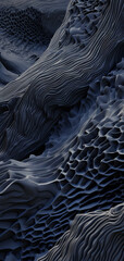 Sticker - Scientific abstraction with futuristic textured tissue waves. Tech background with close-up wave bio texture.