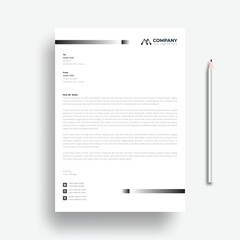 Wall Mural - modern creative & clean business style letterhead bundle of your corporate project design.set to pri