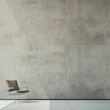 Modern armchair against concrete wall