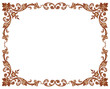 Frame vintage ornate baroque style greeting card wedding invitation decorative floral golden vintage vector border background