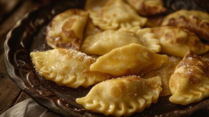 Sticker - pierogi, food photography, 16:9