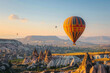Cappadocia is included in the UNESCO World Heritage List. It is located on the territory of modern Turkey. A popular tourist destination. View of the balloons.
