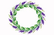 beautiful lavender wreath vector illustration