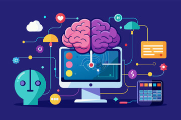 Poster - a brain-computer interface that allows you to download information directly into your brain.