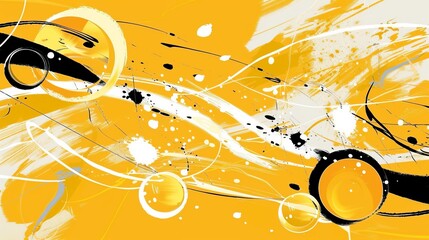 Canvas Print - abstract yellow background.