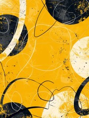 Canvas Print - abstract yellow background.