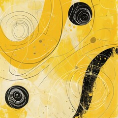 Sticker - abstract yellow background.