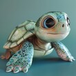 3D cartoon turtle.