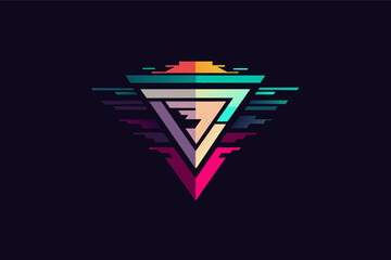Poster - A captivating glitch effect applied to a minimalist logo, creating a playful and memorable design.