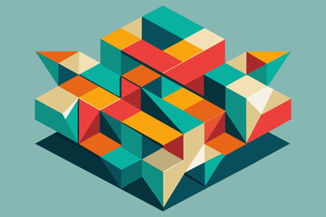 Poster - A classic geometric shape fragmented and reassembled in a playful and unexpected way.