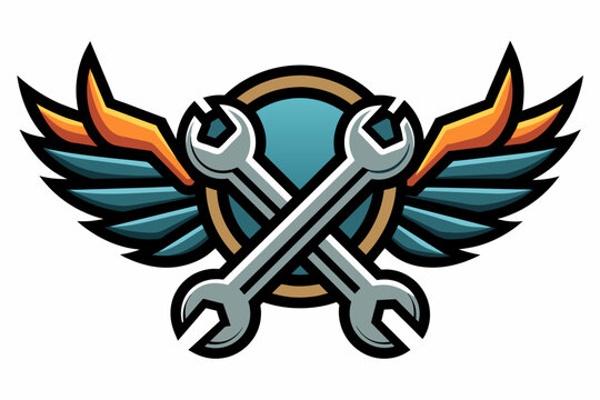 wrench icon reimagined with wings, symbolizing the ingenuity and creativity of fixing things