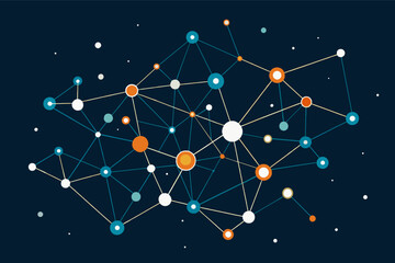 Poster - Constellation of interconnected dots representing innovation and connection