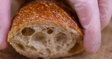 Wall Mural - cut into pieces gray soft wheat bread, fresh bread ready to eat