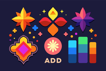 Leinwandbilder - Add a touch of color and drama with gradients on your shapes