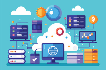 Poster - computer balancing on cloud, local data storage optimization of internet devices and web application