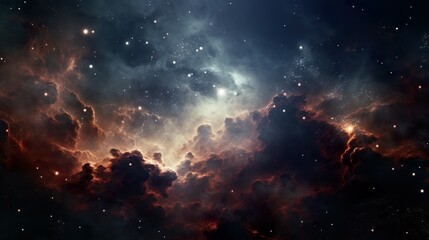 Wall Mural - a breathtaking view of the cosmos, featuring rich, billowing clouds and a star-studded sky, capturin